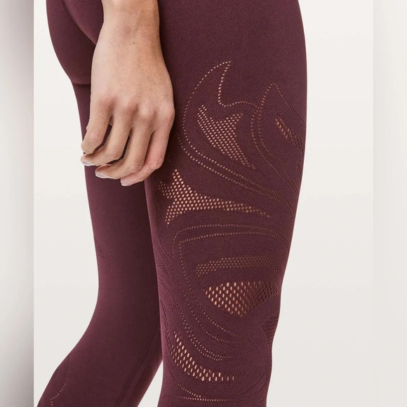 Lululemon Reveal Tight En Avante 26" Dark Adobe Athletic Leggings Size 6 - Picture 2 of 8